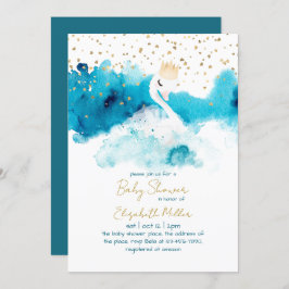 Invitación Amar el género de los cisnes en Baby Shower neutra