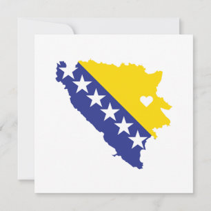 Invitación Amar el regalo de Bosnia Herzegovina Corazón del O