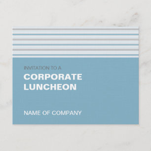 Invitación Amara Stripe Cornflower Corporate Luncheon