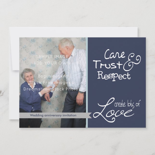 Invitación Amargo boda lindo foto amor confianza (Anverso)