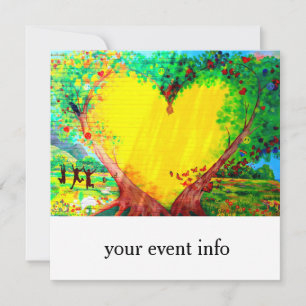 invitación amarilla al corazón