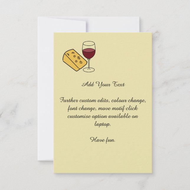 Invitación amarilla del Personalizado de queso y F (Anverso)