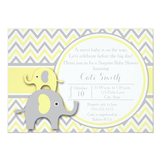Invitacion Amarilla Y Gris De Baby Shower Del Zazzle Es Invitacion Amarilla Y Gris De Baby Shower Del Zazzle Es
