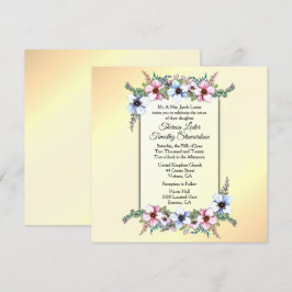 Invitación amarillo Boda floral