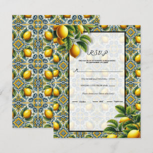 Invitación Amarillo Capri Lemon Mediterráneo Tile RSVP