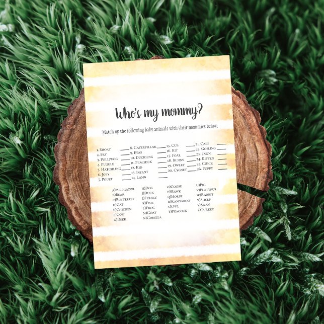 Invitación Amarillo conejo blanco que es mi mami juego de Bab (Subido por el creador)