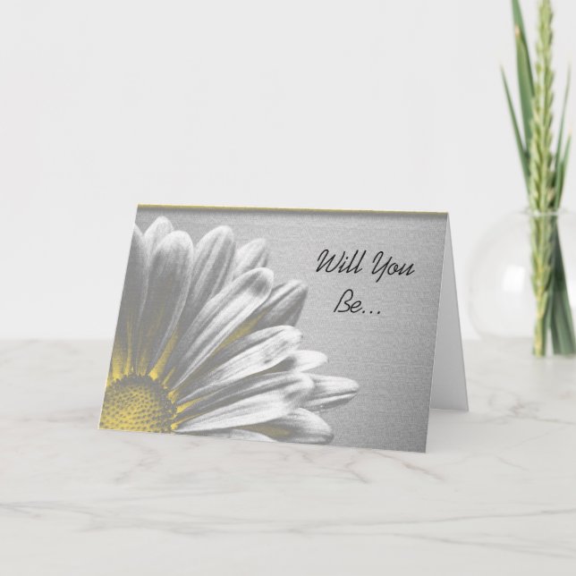 Invitación Amarillo De Los Puntos Destacados De La Flor Serás (Anverso)