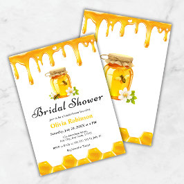 Invitación Amarillo Floral Miel Abeja Ducha de novia