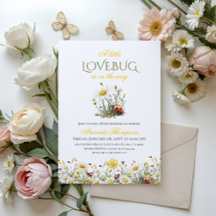 Invitación Amarillo Floral Un Poco Amoroso Baby Shower