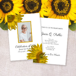 Invitación Amarillo florece con flores de girasol celebrando 
