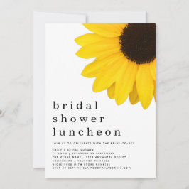 Invitación Amarillo girasol Bridal Shower Luncheon