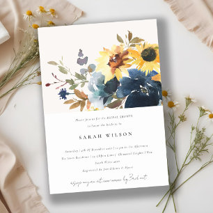 Invitación Amarillo girasol Floral Bridal Shower