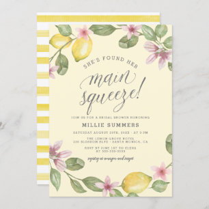 Invitación Amarillo   Lemon Wreath Main Squeeze Brieze Shower