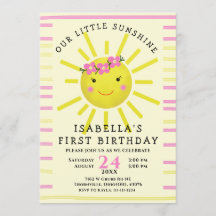 Amarillo lindo Nuestro pequeño sol Fiesta de cumpl