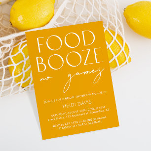 Invitación Amarillo mínimo moderno divertido sin juegos ducha