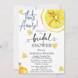 Invitación amarillo que es más ducha de novia limón