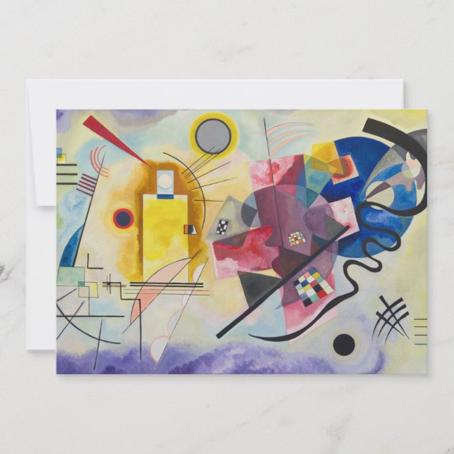 Invitación Amarillo, Rojo, Azul por Wassily Kandinsky (Anverso)