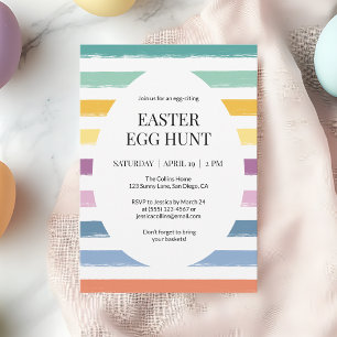 Invitación Amarillo Sencillo Y Colorido Huevo de Semana Santa
