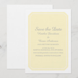Invitación Amarillo simplemente elegante Guardar la invitació