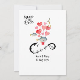 Invitación Amarrado a los amantes de la pesca Boda Watercolor