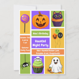 Invitación Amarrado Fiesta nocturno cumpleaños - noche de Hal