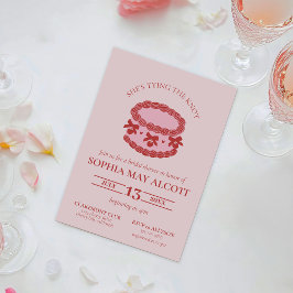 Invitación Amarramiento de la cortadora Knot Cherry Cake Brid