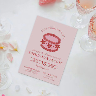 Invitación Amarramiento de la cortadora Knot Cherry Cake Brid