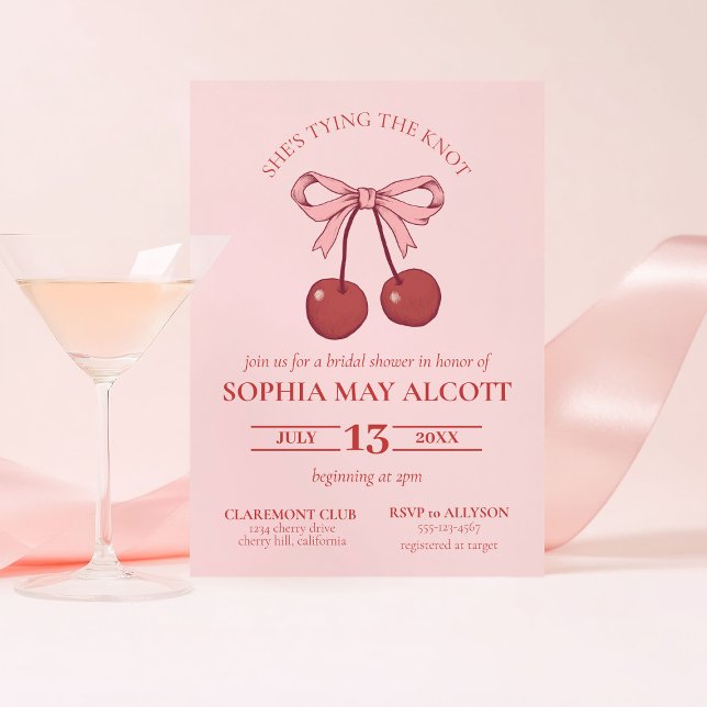 Invitación Amarramiento de la corteza de cerezo Knot Coquette (Subido por el creador)