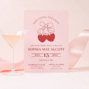 Invitación Amarramiento de la corteza nupcial de fresa Knot C