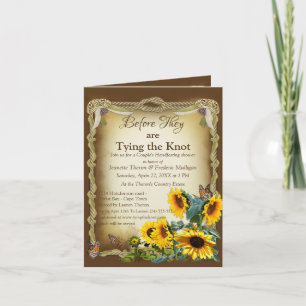 Invitación Amarramiento de la ducha de la pareja Knot