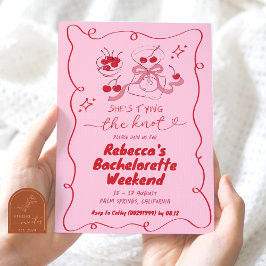 Invitación Amarramiento de mano para la soltera Knot Martini