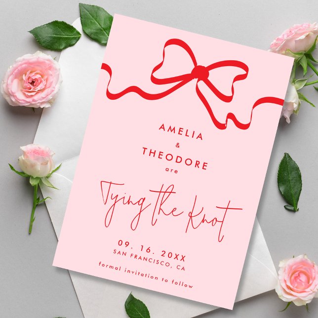 Invitación Amarramiento del arbusto rojo negro salva al Boda  (Subido por el creador)