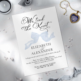 Invitación Amarramos El Nudo | Elopement Boda Blue Bow