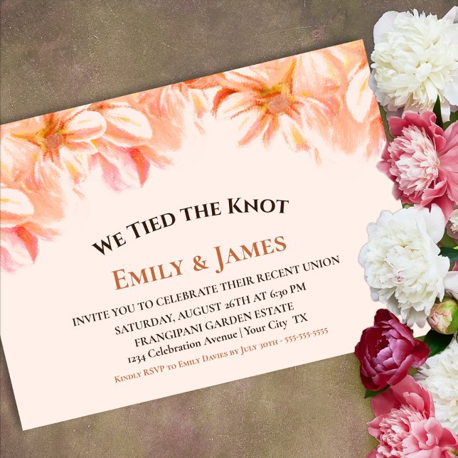 Invitación Amarramos la recepción de la boda floral del Naran (Subido por el creador)