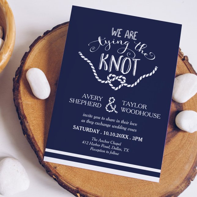 Invitación Amarrando al Boda de caligrafía de Knot (Subido por el creador)