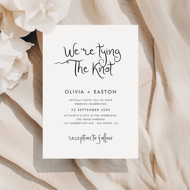 Invitación Amarrando al Boda manuscrito sincera (Subido por el creador)
