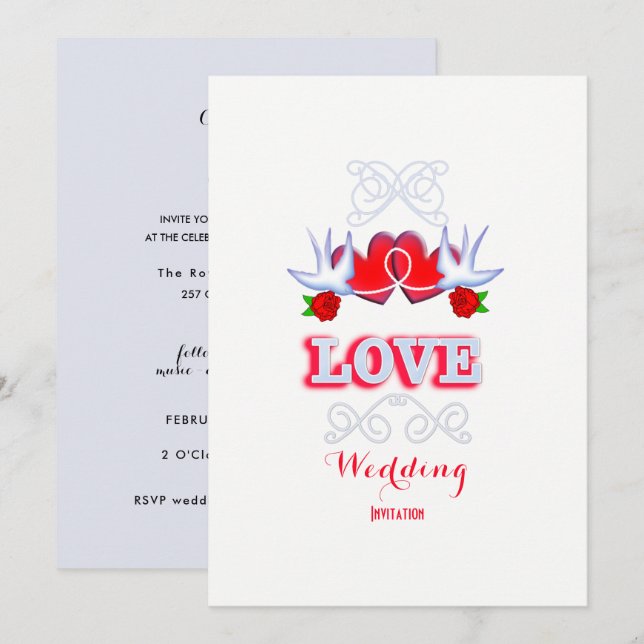 Invitación Amarrando al Boda Romántico Elegante Del Knot (Anverso / Reverso)