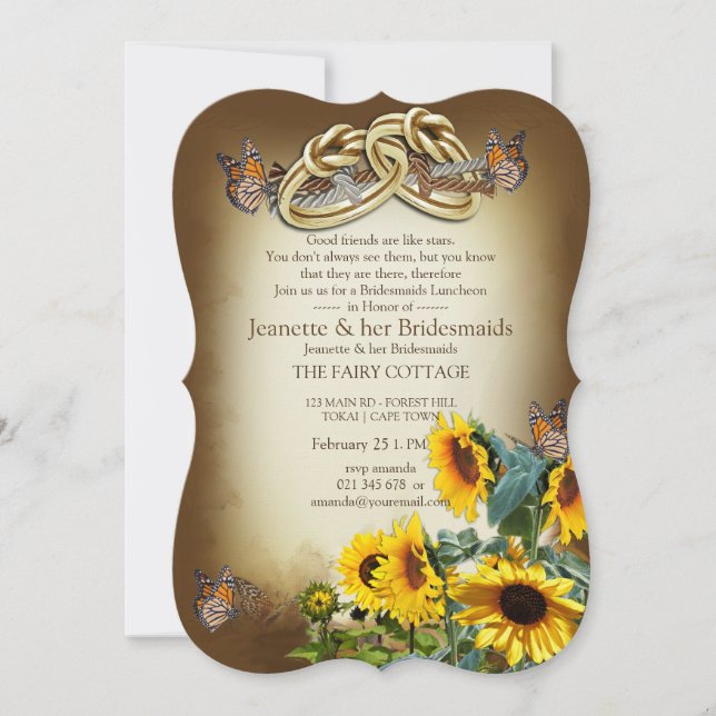 Invitación Amarrando al Fiesta de las Bridemaids del Knot (Anverso)