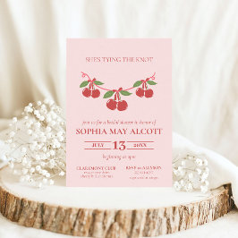 Invitación Amarrando la corteza de cerezo Knot Coquette Bows