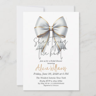Invitación Amarrando la ducha de novias con piel blanca y sin