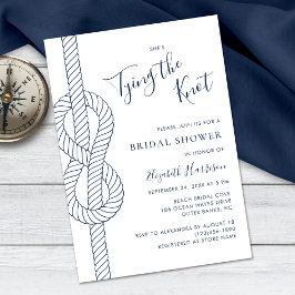 Invitación Amarrando La Ducha Náutica De Novias De Knot Rope