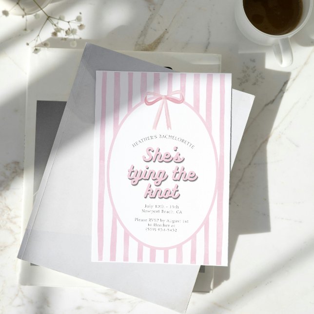 Invitación Amarrando La Fiesta De La Bachelorette, Chica De K (Subido por el creador)