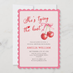 Invitación Amarrando la Moda Knot Coquette Cherry Bridal Show