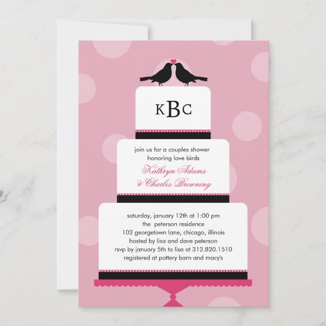 Invitación Amarres amorosos invitan a la ducha de boda de pas (Anverso)