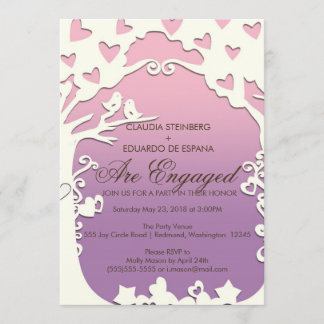 Invitación Amas amorosas para siempre en Pastel Púrpura