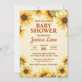 Invitación Amasijo Amarillo Rústico y Cumple de Bebé de Giras