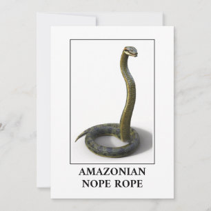 Invitación Amazonia Nope Rope - Peligro de serpiente Anaconda