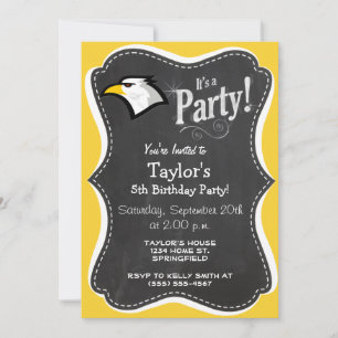 Invitación Amber Bald Eagle amarillo