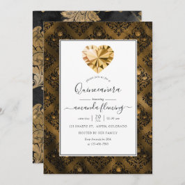 Invitación Amber Gemstone Quinceañera