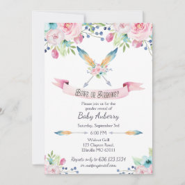 Invitación Ambos géneros de acuarela muestran arcos o flechas